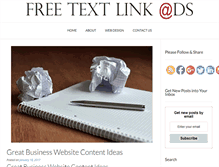 Tablet Screenshot of freetextlinkads.com